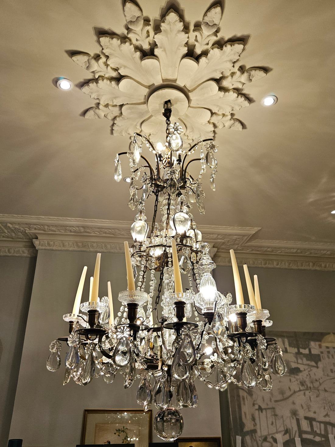 Chandelier removal, cleaning and re-install in Central London