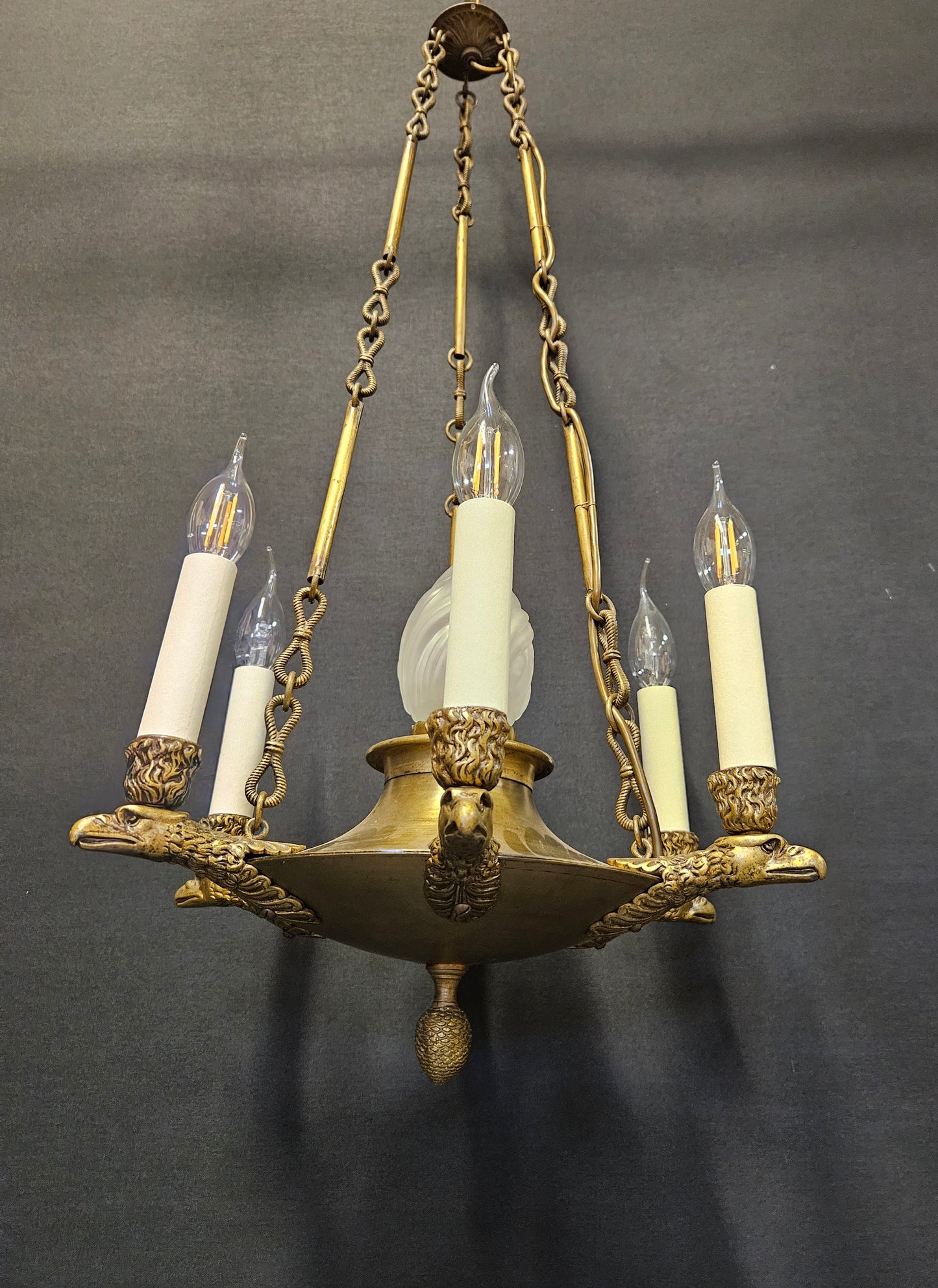 6-Arm French Empire Chandelier