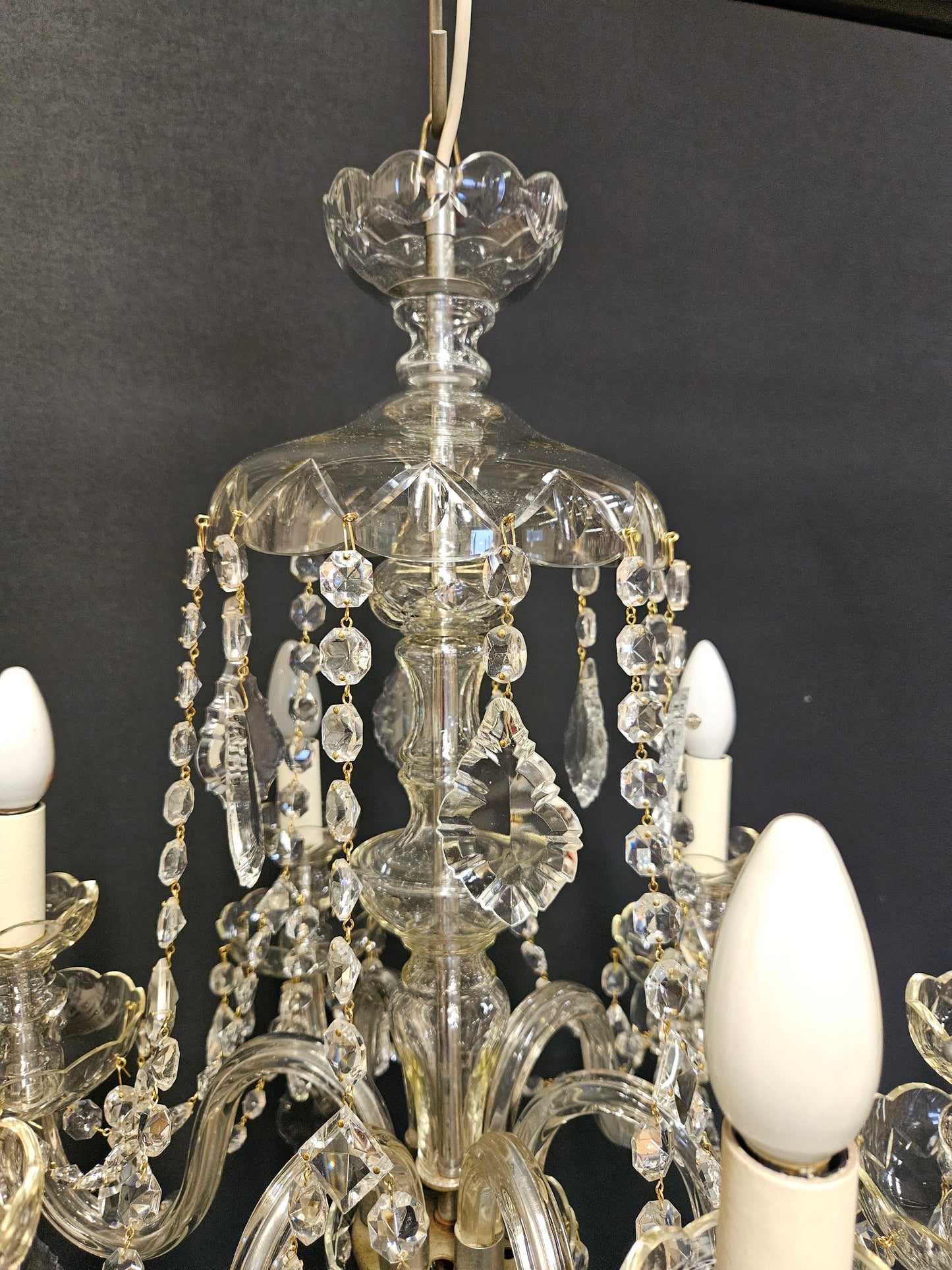 6-Arm Czech Chandelier, CA. 1930