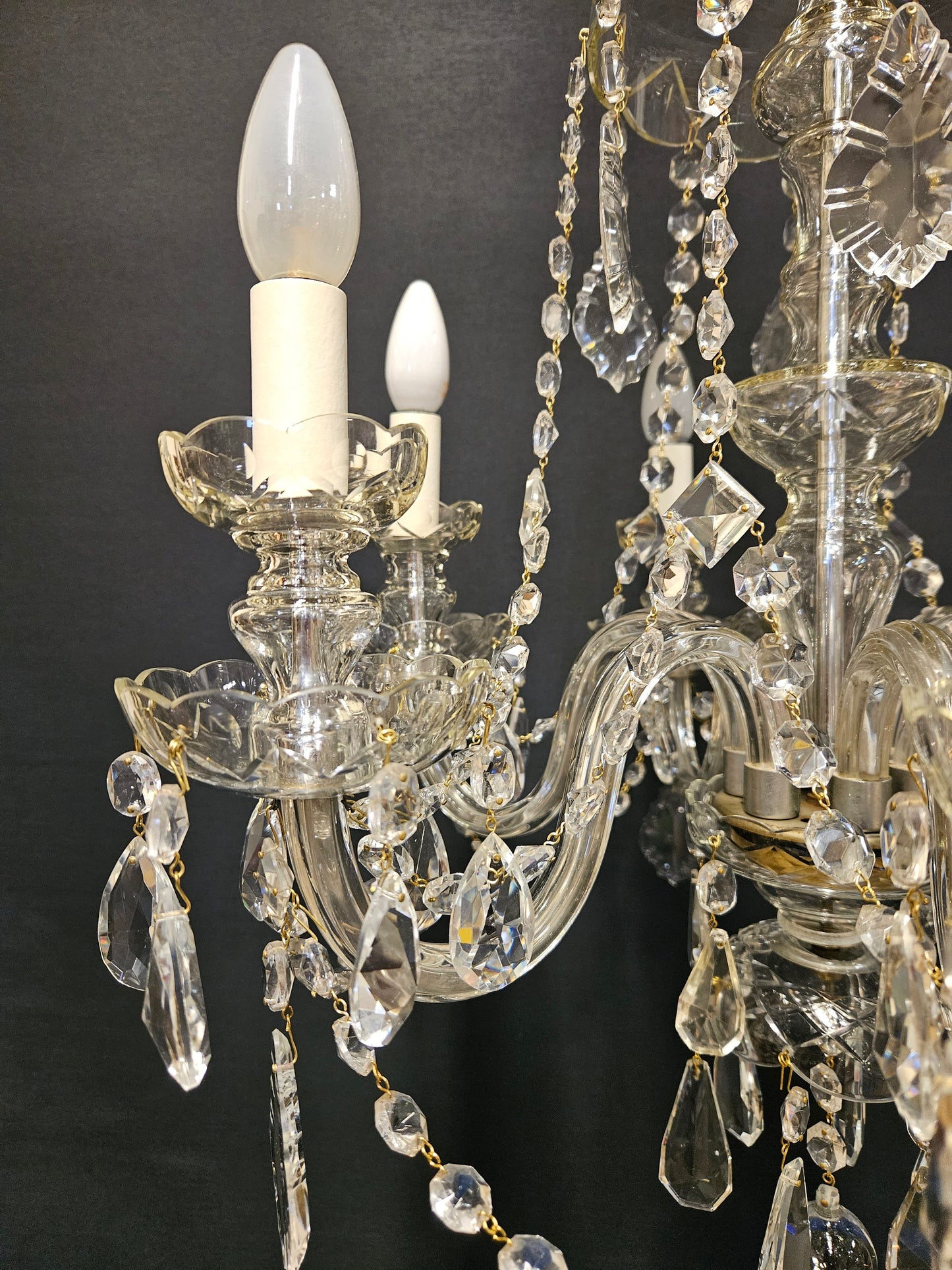 6-Arm Czech Chandelier, CA. 1930