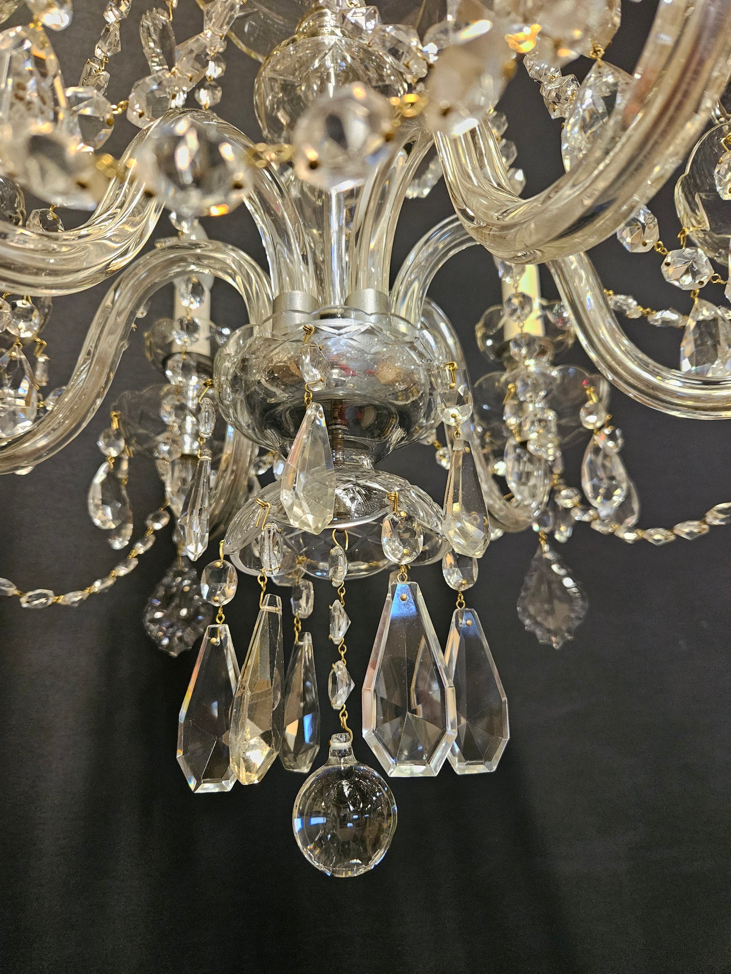 6-Arm Czech Chandelier, CA. 1930