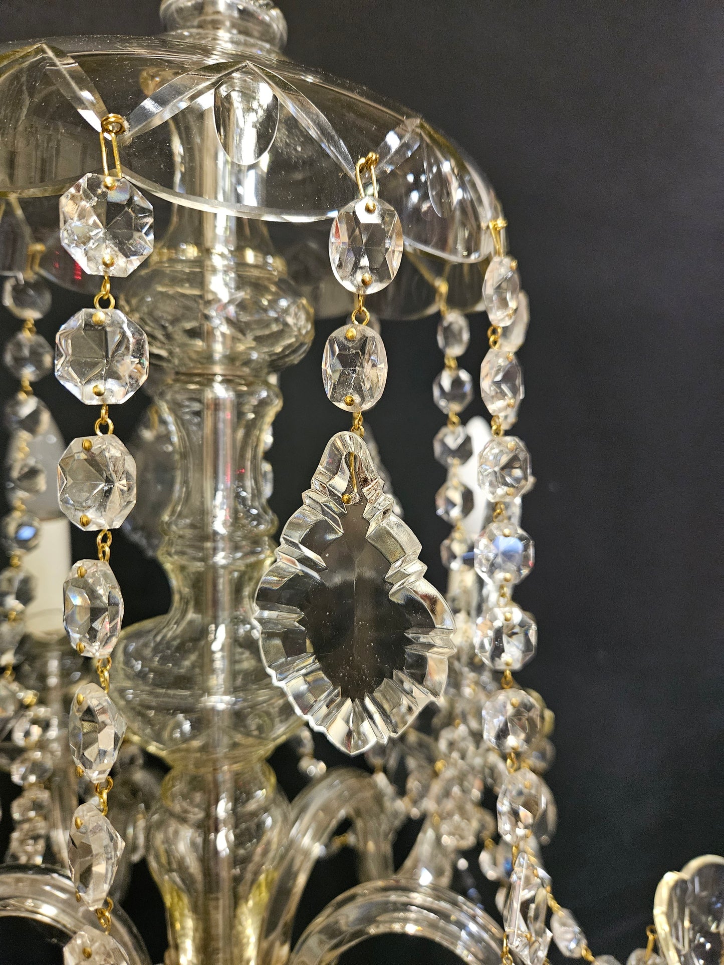 6-Arm Czech Chandelier, CA. 1930